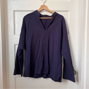 Navy blue 100% cotton top